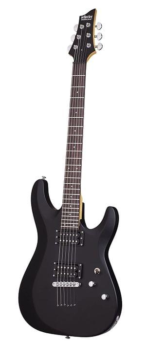 Schecter C-6 SBK Satin Black Deluxe Solid-Body Electric Guitar